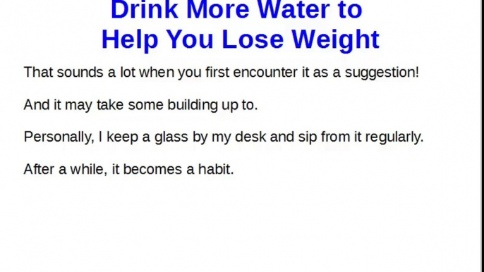 Drink More Water to Help You Lose Weight - Cheltenham