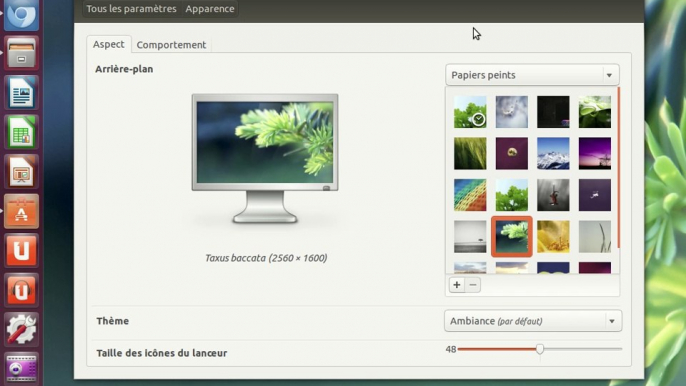 Linux/Modifier le fond écran