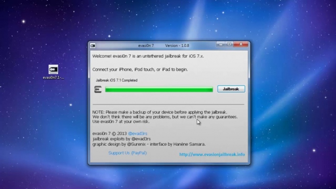 iOS 7.1 Official Untethered Evasion Jailbreak iPhone, iPad  iPod.