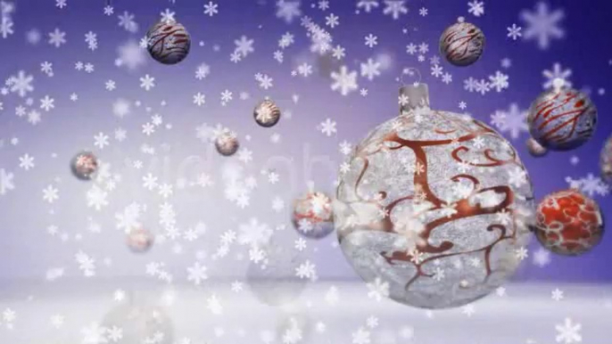 Happy Holidays - Falling Christmas Ornaments - After Effects Template