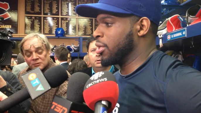 P.K.  Subban after the Canadiens 3-2 win over the Lightning