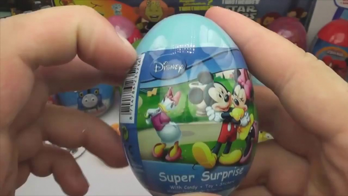 24 Surprise Eggs Kinder Surprise Mickey Mouse Cars 2 Minnie Mouse Spongebob