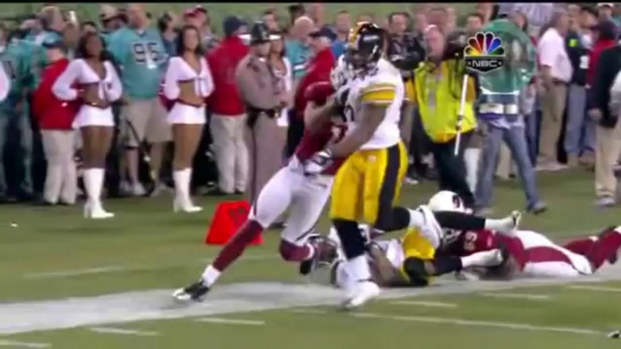 James Harrison intercepte Kurt Warner pour 100 yards et le touchdown !