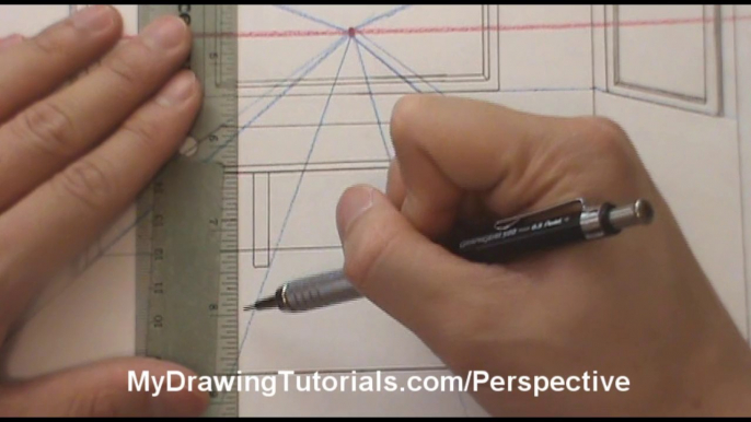 Perspective Drawing 5/6 – Drawing a Room In Perspective