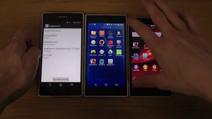 Sony Xperia Z2 vs. Sony Xperia Z1 vs. Sony Xperia Z - Benchmark Speed Test