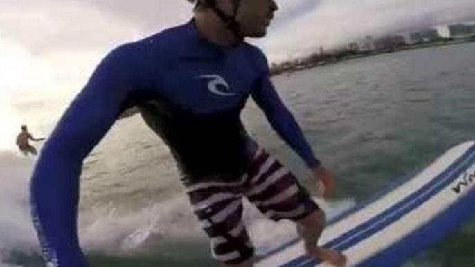 Surfer Catches Some Waves With Go Pro in Hawaii