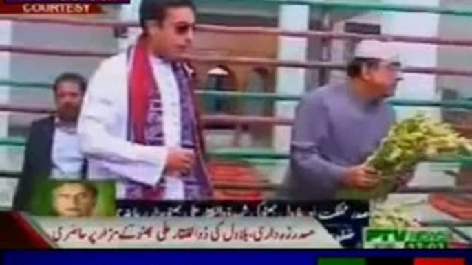 Asif Zardari & Bilawal Bhutto Zardari Visits Ancestral Graveyard Of Bhutto Family