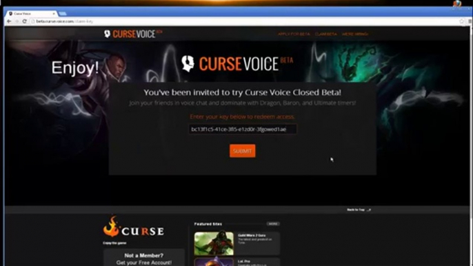 Curse Voice Beta Key Generator + téléchargement