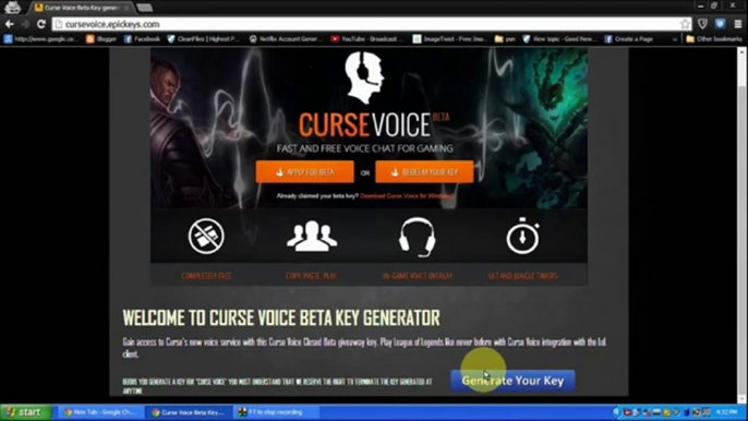 Curse Voice Beta Key Generator + téléchargement