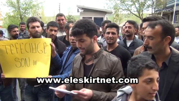 eleşkirt ilçesinde tedaş protesto edildi.