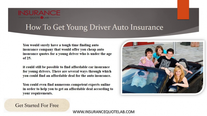 Get Cheapest Place To Get Car Insurance For Young Drivers | Full Coverage With No Money Down USA