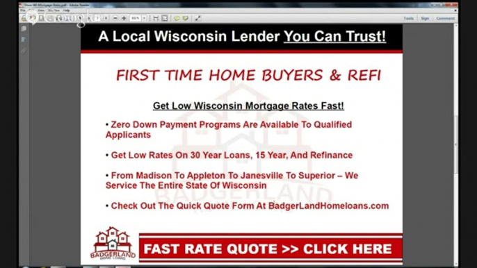 Low Rates On Wisconsin FHA Mortgage Loans