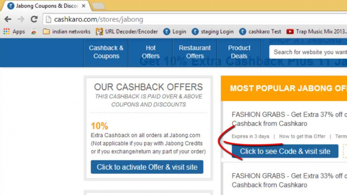 How To Get Extra Cashback When You Shop At Jabong Through Cashkaro