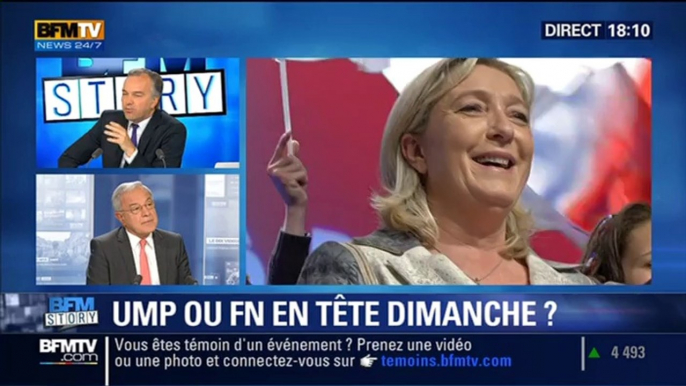 BFM Story: Européennes: Touché par différents scandales, l'UMP pourra-t-il battre le FN ce dimanche ? - 23/05