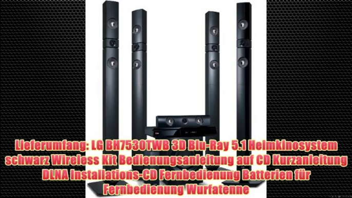 LG BH7530TWB 3D Blu-Ray 5.1 Heimkinosystem mit Wireless Lautsprecher (1200 Watt HDMI) schwarz