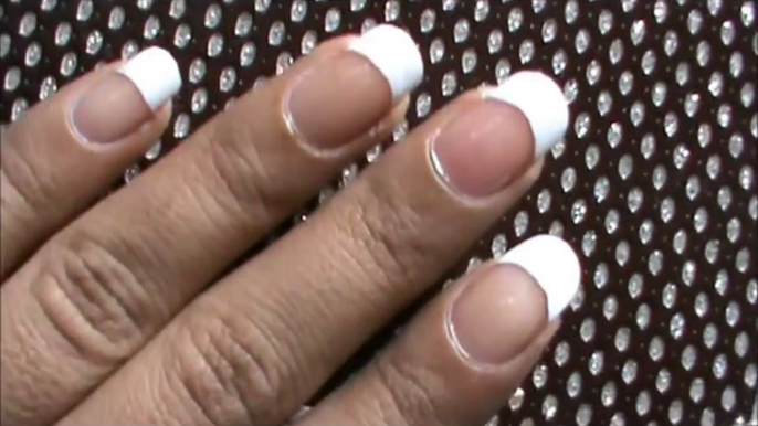 My French Manicure nails - french tip nails in french mani