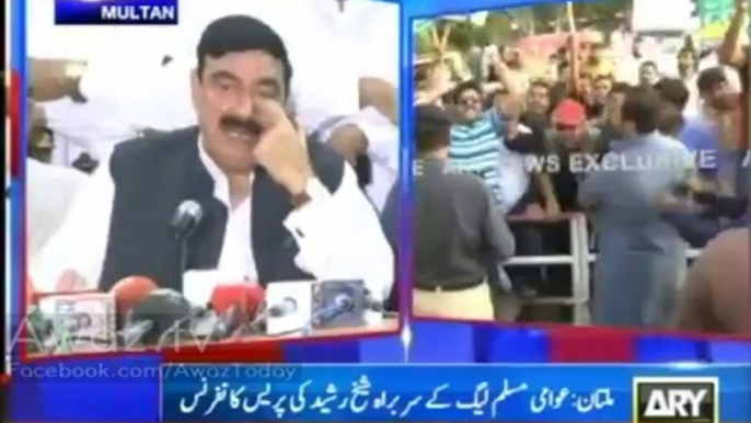 Press Conference of Sheikh Rasheed Ahmed in Multan - 9th October 2014