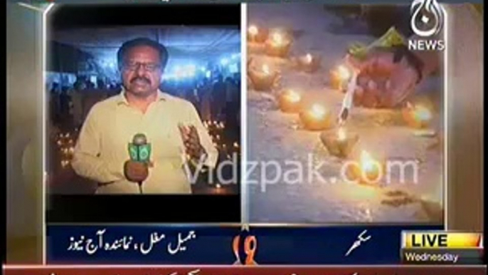 MQM Workers Gone Crazy --- MQM workers burn lamps with their blood to show their support for Altaf Hussain