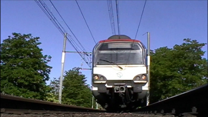 MS61 : Passage entre les gares du Vésinet Le Pecq et Saint Germain en Laye sur la ligne A du RER