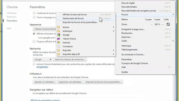 La Formation - Google Chrome 19 - 05 - Configurer et personnaliser l'application - 3- Importer des données personnelles