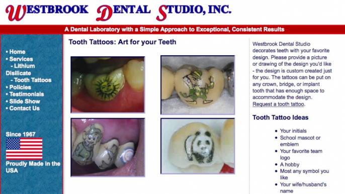 People are actually getting teeth tattoos now