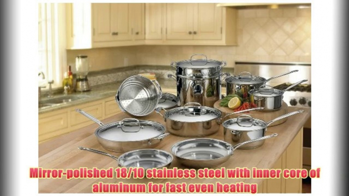 Best buy Cuisinart 77-17 Chef's Classic Stainless 17-Piece Cookware Set,"