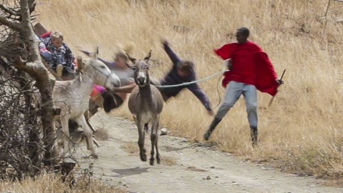 Flying German. Little joke for my friend. Tanzania, Africa.2014. HD