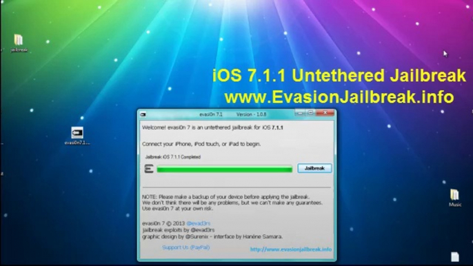 How To Jailbreak Untethered iOS 7.1.1 With Cydia Install Using Evasion