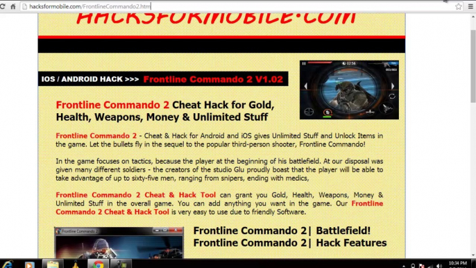 Frontline Commando 2 Hacks Free Unlimited Stuff & Unlock Items