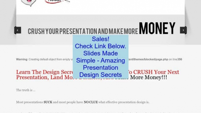 Discount on Slides Made Simple - Amazing Presentation Design Secrets