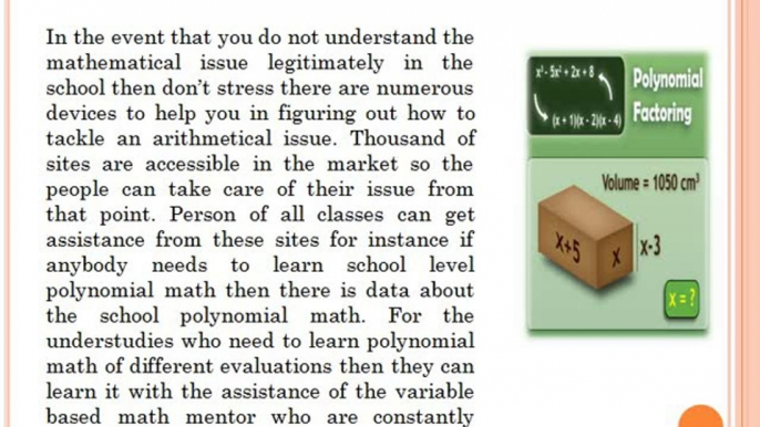 A tool to help you solve Algebra problems And How to solve algebra problems