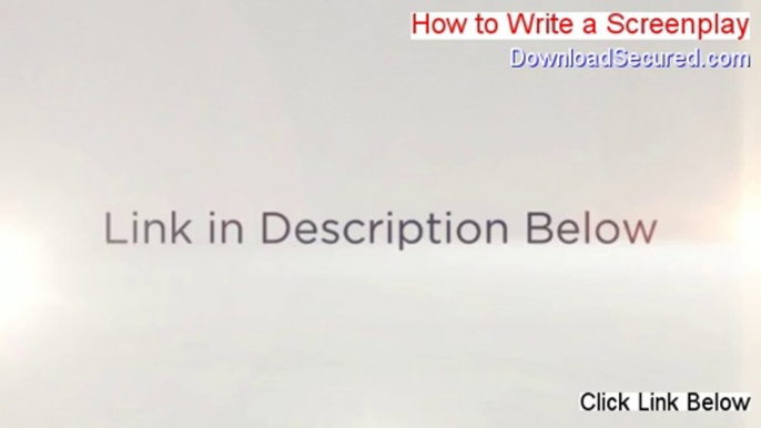 How to Write a Screenplay PDF [how to write a screenplay outline]