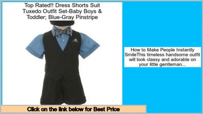 Online Shopping Dress Shorts Suit Tuxedo Outfit Set-Baby Boys & Toddler; Blue-Gray Pinstripe