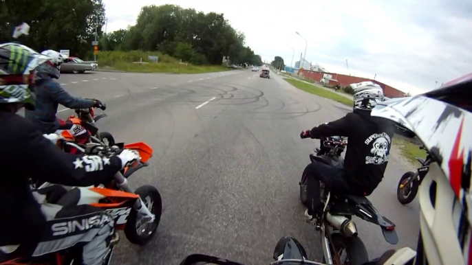 Supermotard [HD] rencontre avec..cops cops cops