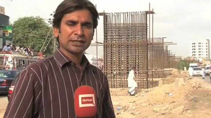 Dunya News - Malir 15 and Malik Halt flyover projects in Karachi going too slow, only 25% work done so far