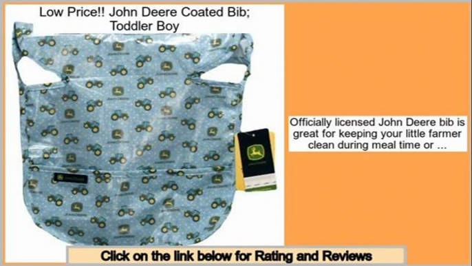 Best Brands John Deere Coated Bib; Toddler Boy