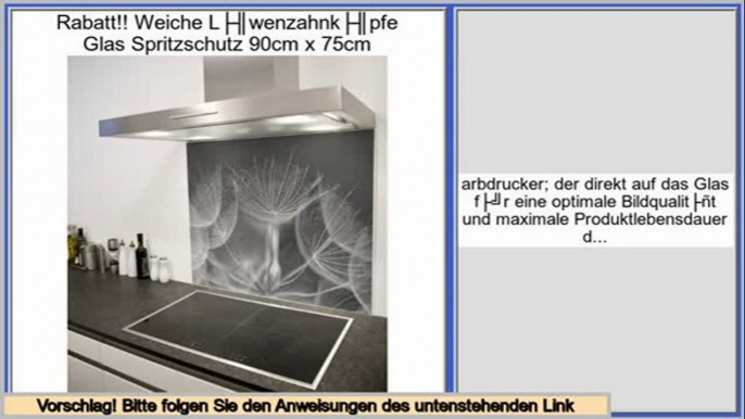 Comparison Shopping Weiche Löwenzahnköpfe Glas Spritzschutz 90cm x 75cm