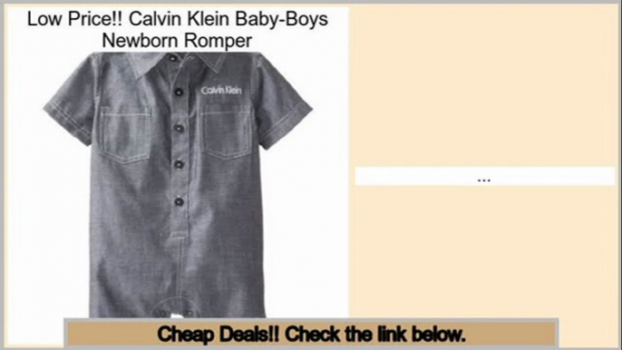 Comparison Site Calvin Klein Baby-Boys Newborn Romper