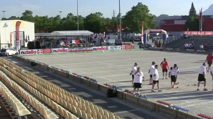 Début premier tour D2, France Quadrettes, Sport Boules, Chambéry 2014