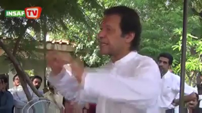 Imran Khan addressing PTI Punjab Chapter for 14 August Azadi March