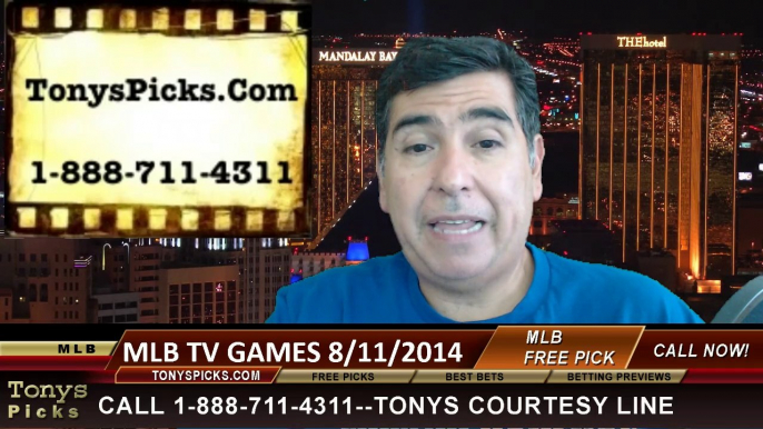 Free Picks Monday MLB Baseball Betting Picks Predictions Best Bets 8/11/2014