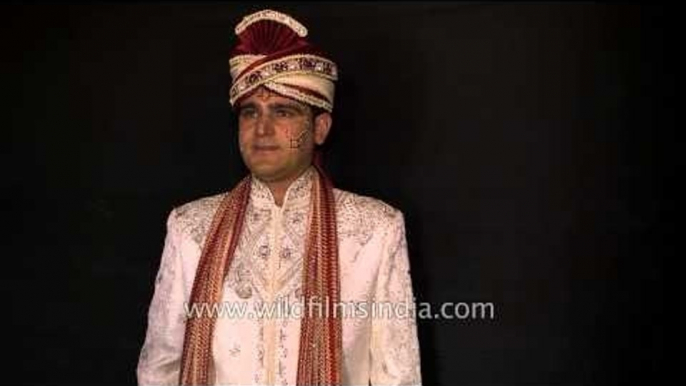 Groom dressed up in wedding attire