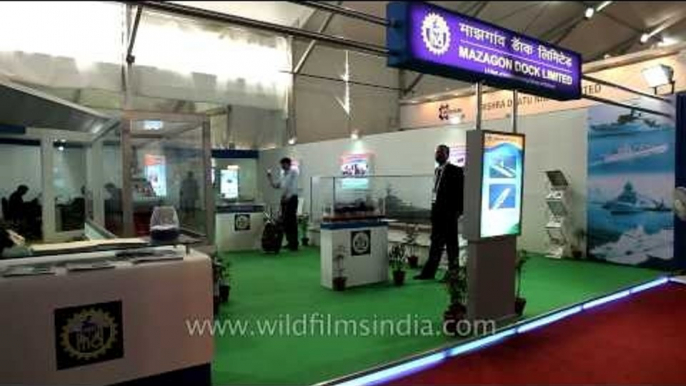 Defence exhibitors booth at Defexpo 2014
