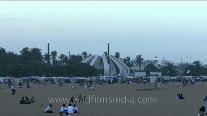 Marina Beach : a natural urban beach in Chennai