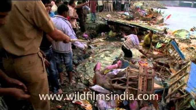 Immersion of Goddess Durga after Durga puja