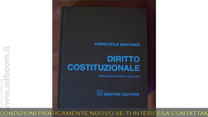 COMO, CANTU'   DIRITTO COSTITUZIONALE TEMISTOCLE MARTINES  EURO 20