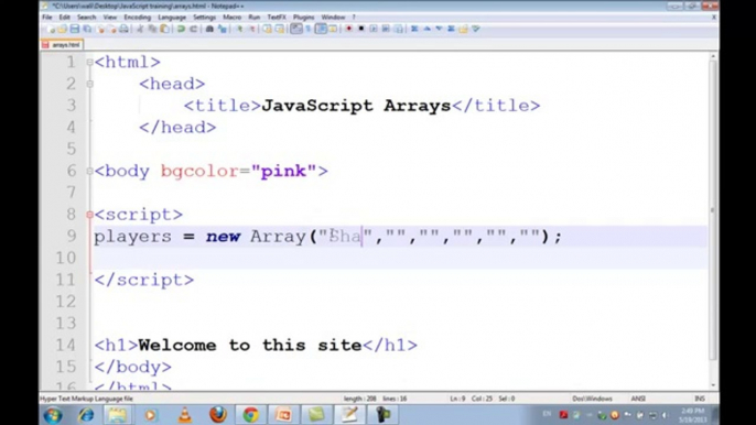 zain studio 5 New JavaScript & jQuery Tutorials part 12 of 25 (Hindi & Urdu) Arrays