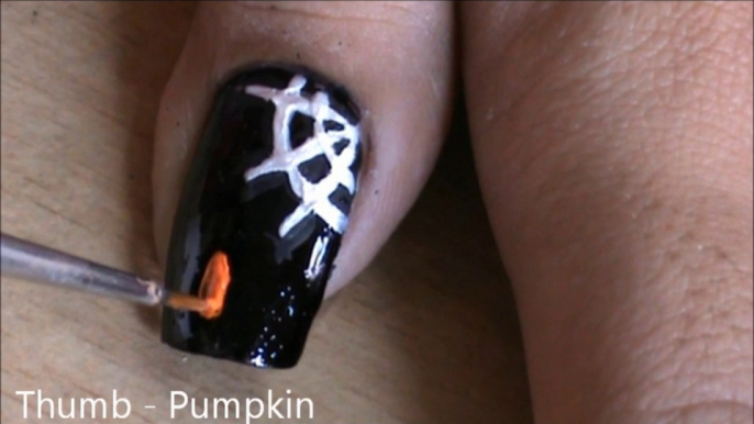 Halloween nail art ❤ Halloween nails polish designs ❤ 2014 tutorial no nails decals/strips/stickers