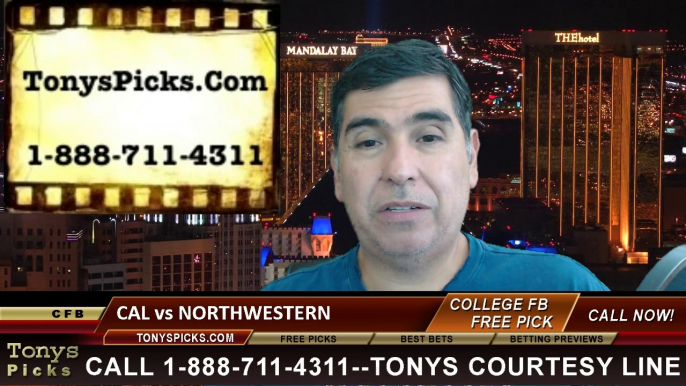 Northwestern Wildcats vs. California Golden Bears Pick Prediction NCAA College Football Odds Preview 8-30-2014