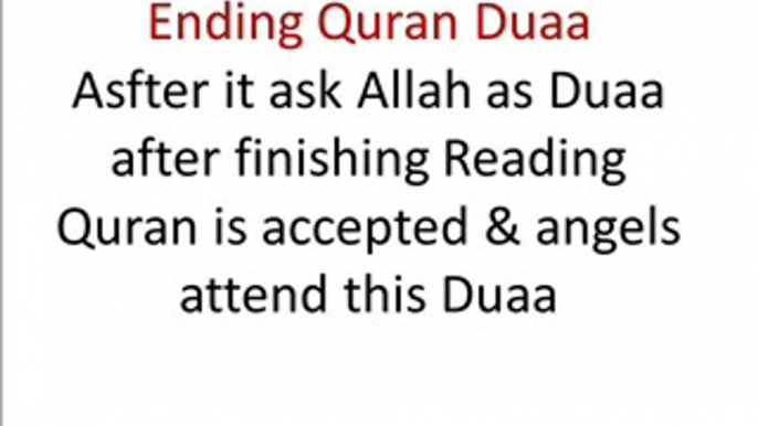 Ending Quran Duaa